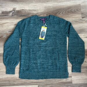 Gloria Vanderbilt Women Crewneck Sweater Green S Small GloriaVanderbilt  🆕